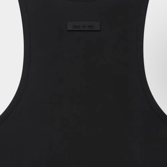 Essentials Black Racerback Tank Top - Picture 3 of 7